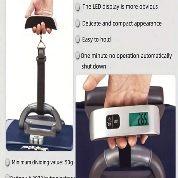 ! SPRING BREAK SALE 1Pc Portable Electronic Luggage Scale - Picture 3 of 5